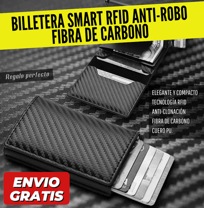 💳 Billetera RFID Doble Anti Clonación 🔒 Protege tus tarjetas con la máxima seguridad y estilo. ✨