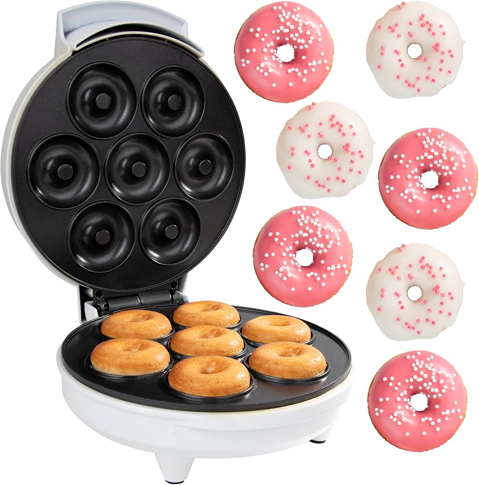 🍩✨ Mini Máquina de Donas✨🍩  ¡Prepara Donas Caseras Suaves y Deliciosas en Minutos! ¡Convierte tu Cocina en una Fiesta de Sabores y Sorprende a Todos con tus Creaciones! ⚡🔥