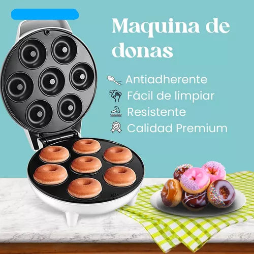 🍩✨ Mini Máquina de Donas✨🍩  ¡Prepara Donas Caseras Suaves y Deliciosas en Minutos! ¡Convierte tu Cocina en una Fiesta de Sabores y Sorprende a Todos con tus Creaciones! ⚡🔥