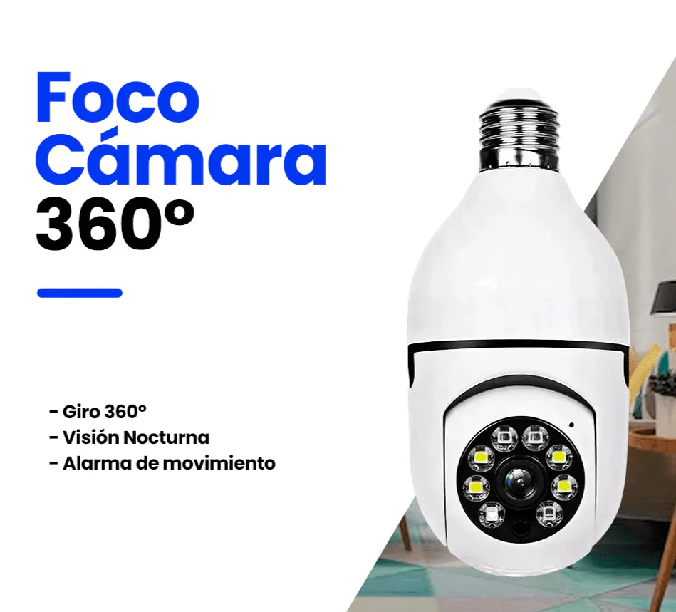 Cámara de Seguridad Panorámica con WIFI 🚨📡 ¡Protege tu hogar desde cualquier lugar! 🏠🔒