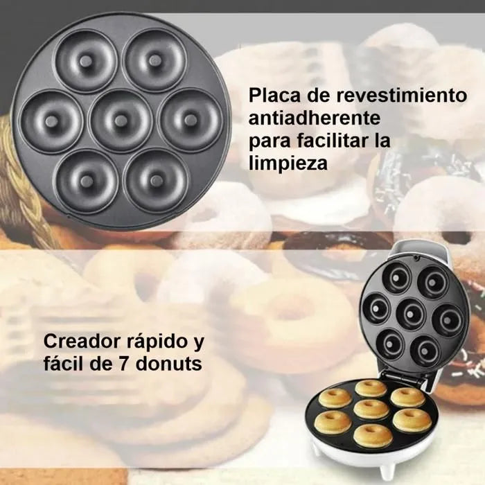 🍩✨ Mini Máquina de Donas✨🍩  ¡Prepara Donas Caseras Suaves y Deliciosas en Minutos! ¡Convierte tu Cocina en una Fiesta de Sabores y Sorprende a Todos con tus Creaciones! ⚡🔥